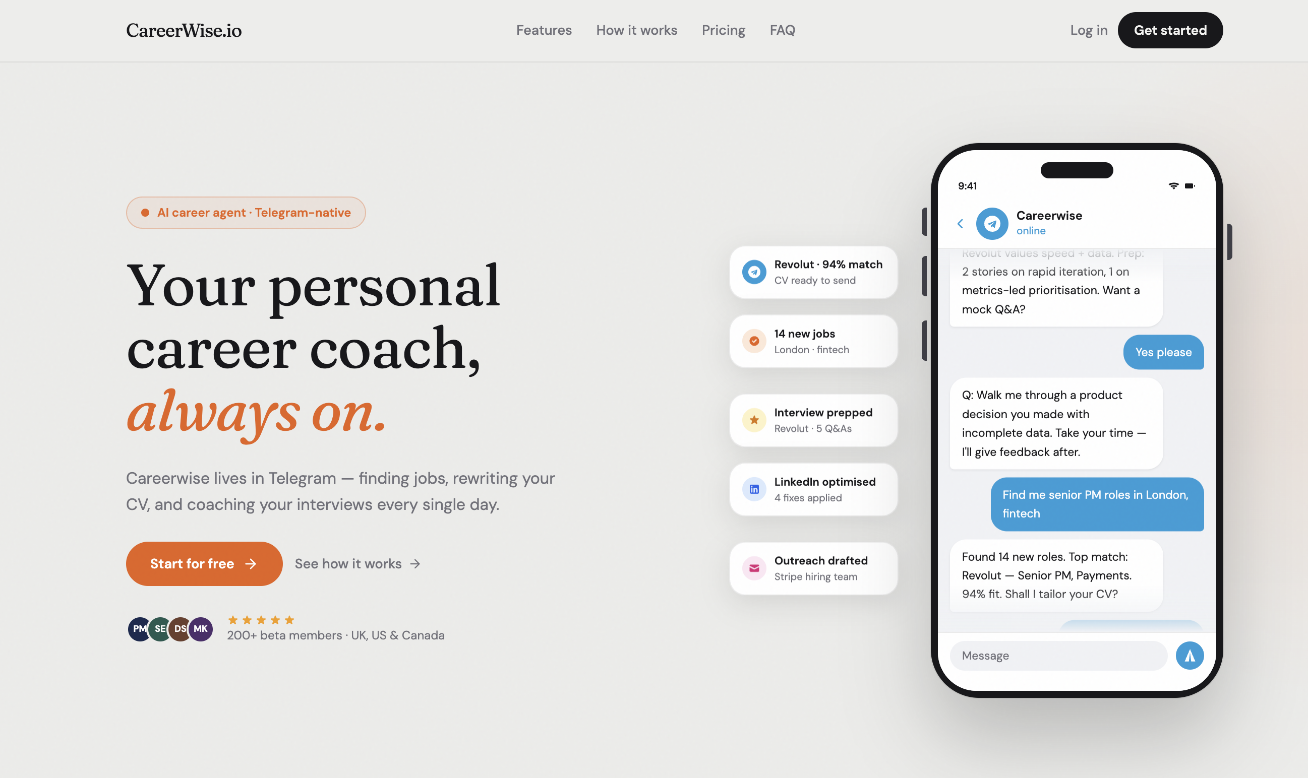 CareerWise.io project media
